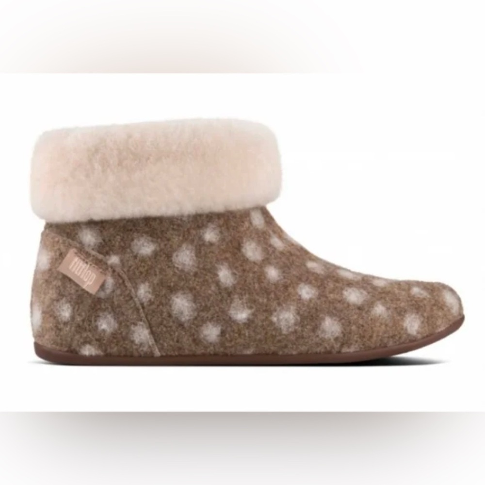 FIPFLOP Sarah Shearling Dot Slipper Booties
